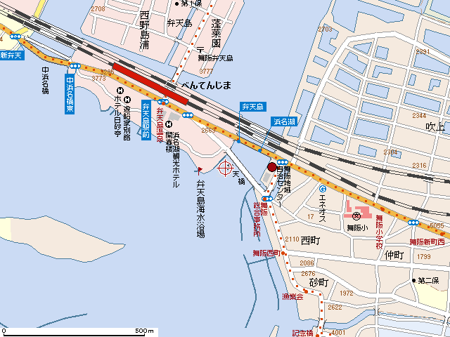 １番鉄橋南側詳細地図