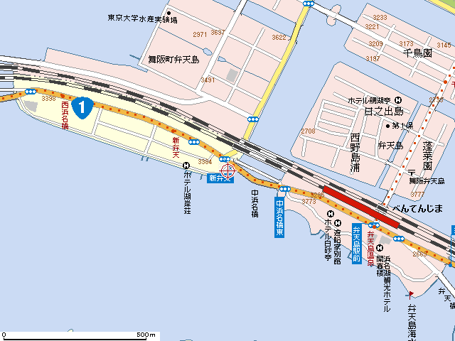 ２番鉄橋南側詳細地図