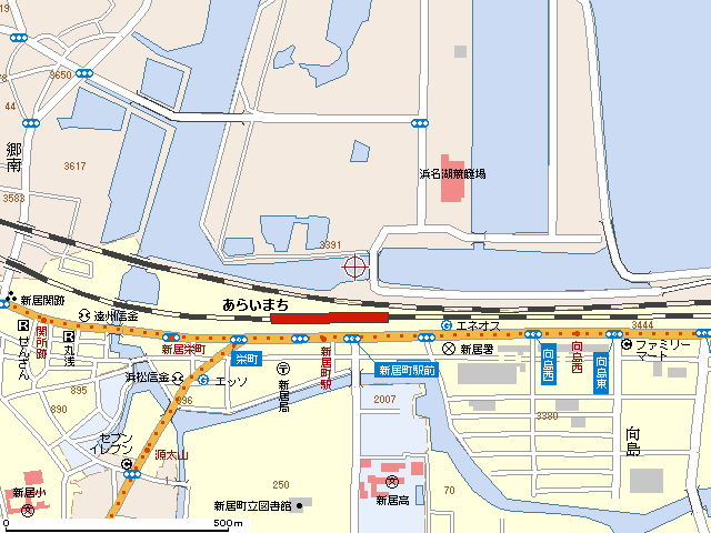 競艇場南側水路詳細地図